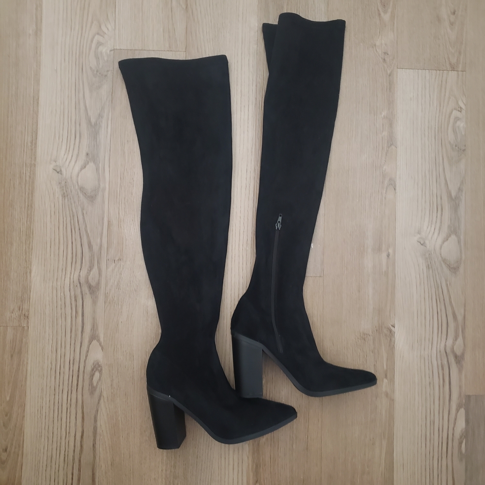 Forever 21 Black Over-the-Knee Boots